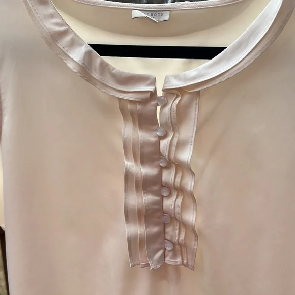 Talbots sleeveless blouse cream large - Picture 5 of 9